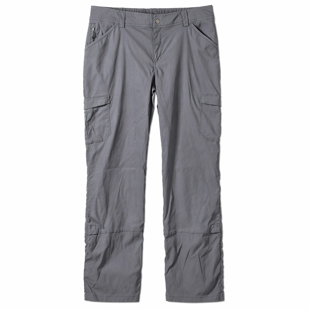 DULUTH TRADING Dry On The Fly Bootcut Cargo Pant Sz 16x35 Gray Convertible Trail
